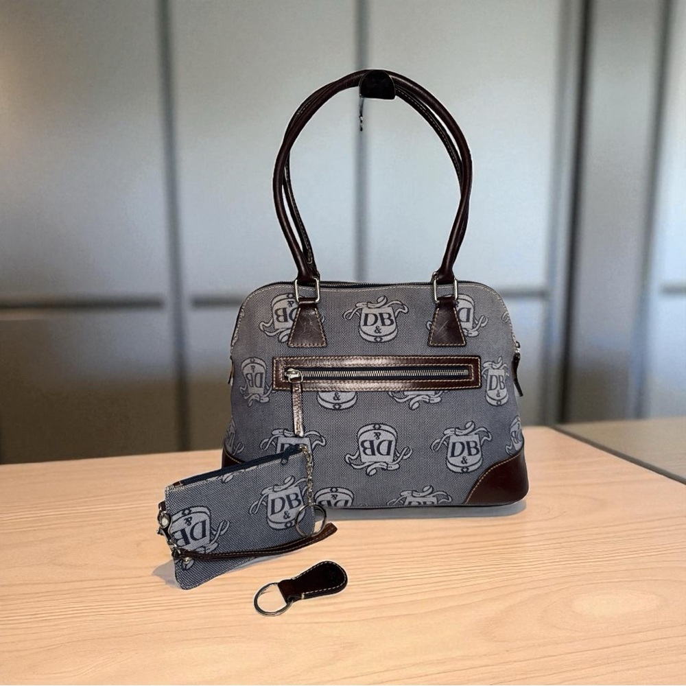 Dooney & Bourke Vintage Discontinued Rare Signature Domed Satchel 3-Piece Set